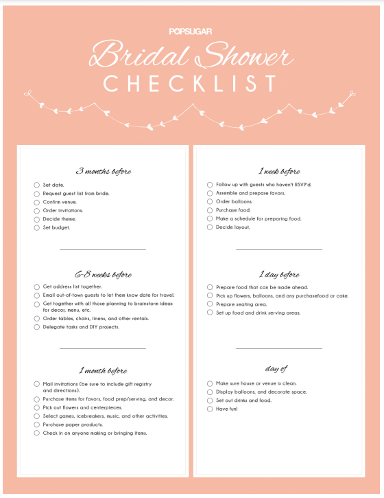 Wedding Shower Checklist 2024 (FREE Template)