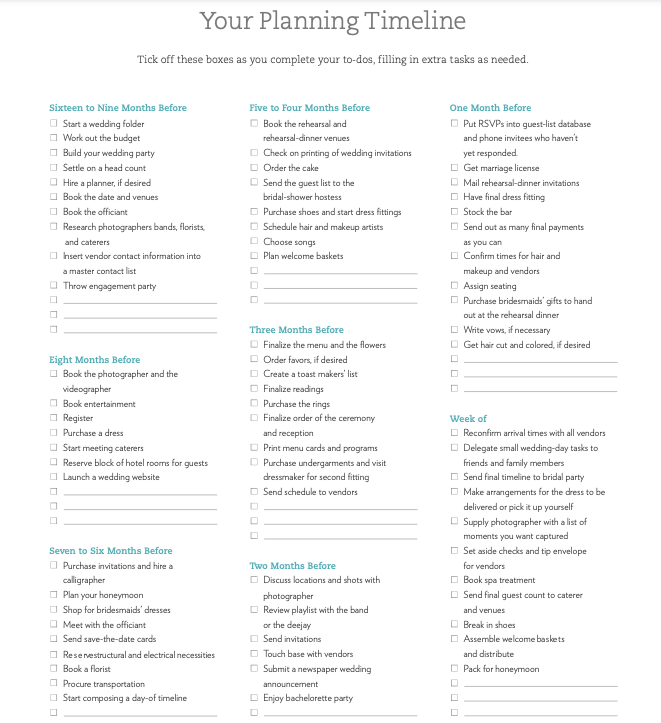 Real Simple Ultimate Wedding Planning Checklist 2024 (FREE Template)