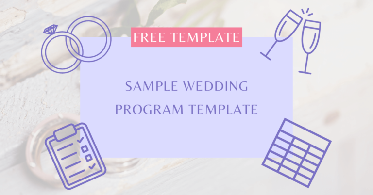 Sample Wedding Program Template 768x402 