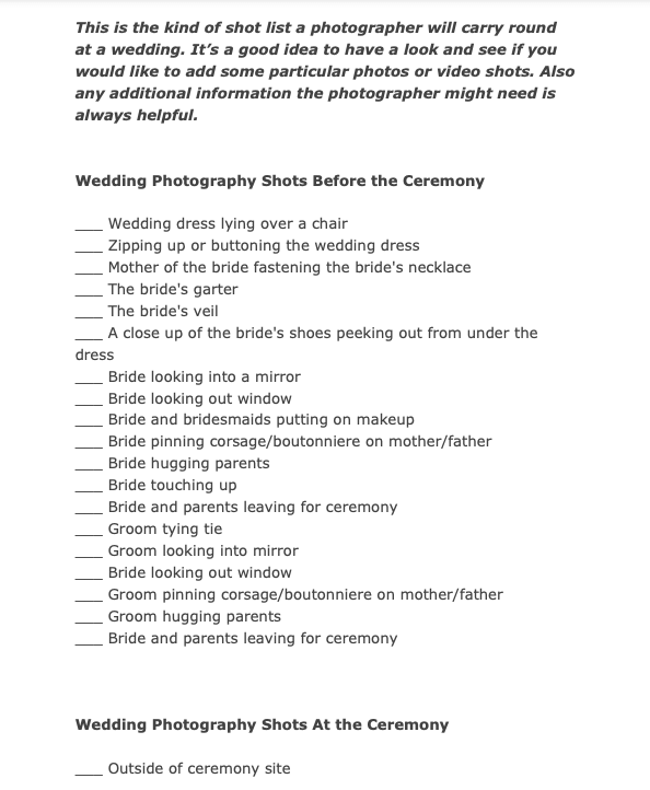 Wedding Posing Guide