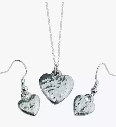 10th Anniversary Pure Tin Pendant and Earring Set
