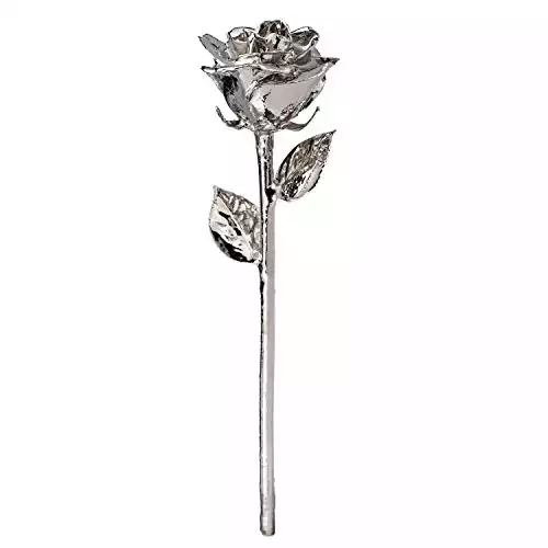 Forever Rose Real Platinum Rose, Genuine One of a Kind Rose Hand Dipped in Platinum Roses to Last a Lifetime