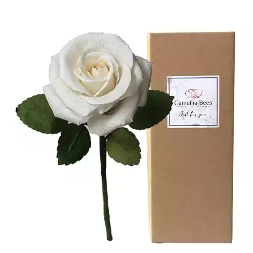 Camellia Bees 1st Year Wedding Gift Paper Rose Box