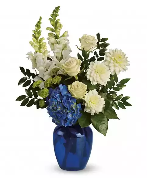 Ocean Devotion Hydrangea Bouquet at Send Flowers