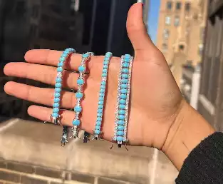 Turquoise Tennis Bracelet Handmade