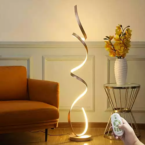 AooLiWang 3 Color Temperature LED Floor Lamp for Home Lighting Rose Gold