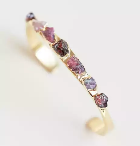 Classically Beautiful Raw Ruby Bracelet Gift