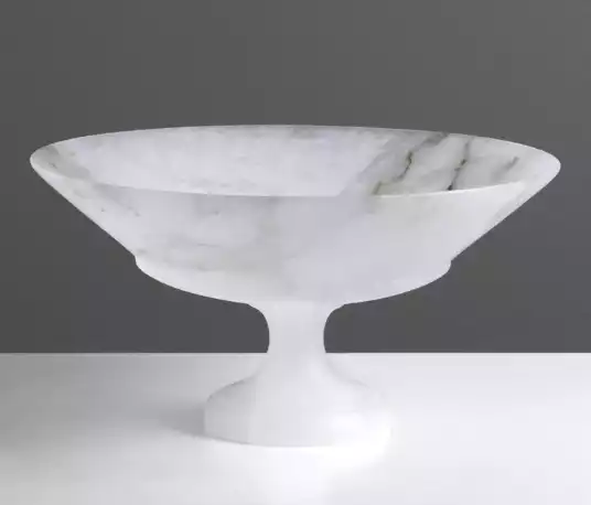 Decorative Footed Alabaster Bowl Homeware Kitchenware