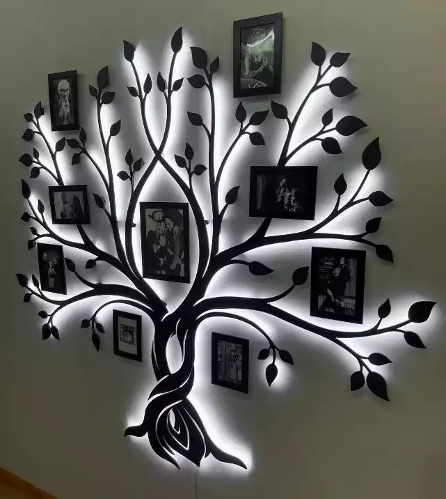 Led Photo Collage Wooden Family Tree Family Photos Frames