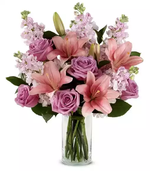 Wishful Pink Lily Bouquet at Send Flowers