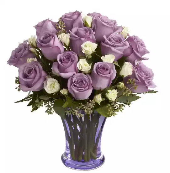 Wonderland Purple Roses Bouquet at Send Flowers